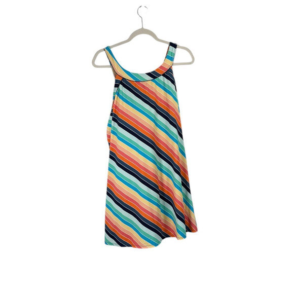 Lands End Multicolor Striped Swimsuit Dress One Piece Modest Womens Plus 24W - Picture 1 of 7